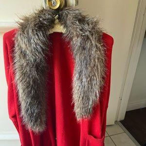 Faux Fur Red Jacket